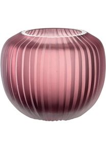 Leonardo , Tischvase »Dekovase BELLAGIO, mit Rillenstruktur«, (1 St.), aus Glas, beere, handgefertigt , beere