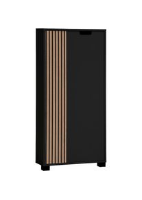 Schildmeyer , Unterschrank »Ryker Unterschrank, Breite 59 cm«, (1 St.), Tür links in Akustik-Optik - Breite: 19,5 cm, rechts: 36,1 cm , schwarz