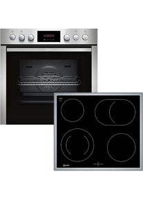 Neff , Elektro-Herd-Set »E2CCG6AN3«, Pyrolyse-Selbstreinigung , Schwarz , Pyrolyse-Selbstreinigung – Ihr Backofen reinigt sich selbst