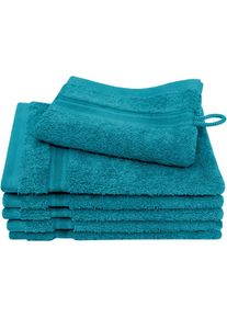 Dyckhoff , Waschhandschuh »Siena«, (Set, 6 tlg.), mit Bordüre , smaragd