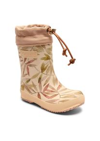 bisgaard , Gummistiefel »thermo«, Regenstiefel, Matsch Schuh, Thermostiefel mit wärmender Lammwolle , beige leaves , 26 , 26 , Mit praktischer...