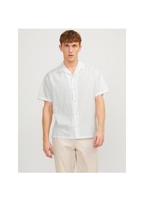 Jack & Jones Jack & Jones , Damen , Kurzarmhemd »JJESUMMER RESORT LINEN BLEND SHIRT SS SN« , white , N-Gr , M -N-Gr , M , Kurzarmhemd von Jack & Jones