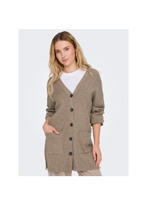 Only , Strickjacke »ONLKATIA LS RIB V LOOSE CARDIGAN CC KNT« , Malt Ball Detail:Melange , L (40) , L (40) , Gestrickter Cardigan von Only