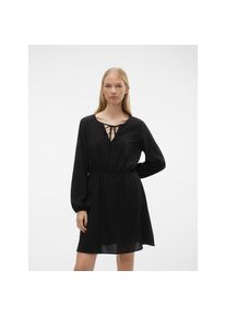 V&eacute;ro Moda Vero Moda, Damen, Minikleid &raquo;VMSHILAH NAJA LS SHORT DRESS WVN GA&laquo; Sommerkleid, Black, N-Gr, S -N-Gr, Black, Regular Fit Passform: schmeichelt der 