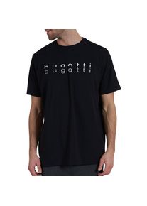 Bugatti, Damen, T-Shirt &raquo;Palermo&laquo; Kurzarm, Rundhalsausschnitt, mit Logo, bequem, leicht, Baumwollmix, schwarz-dunkel-uni, 54, schwarz-dunkel-uni, 