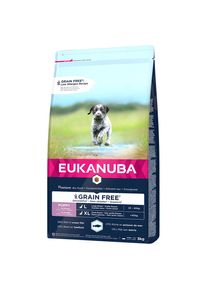 3kg eukanuba Grain Free Puppy Large Breed med Laks