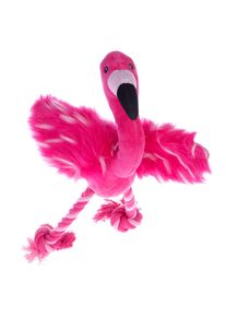 Lot de 2 jouets avec corde, Flamant rose - Jouet pour chien