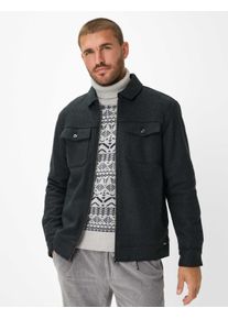 Brax Heren Shirt Style SANTIAGO cement, donkergrijs,