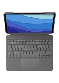 Logitech Combo Touch - Grey - Fra - Central (FR, iPad Pro 12.9 2021 (5. Gen)), Tablet Tastatur, Grau