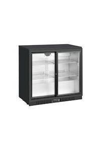 METRO Professional Frigorífico para bebidas GBC3102, chapa /aluminio/vidrio, 90 x 52 x 86.5 cm,198L, enfr. por ventilación, 160W, con cerradura, negro