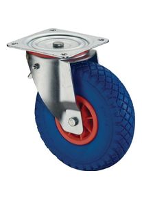 BS Rollen, Möbelrollen, Lenkrolle mit Totalfeststeller Rad-Ø 260 mm Tragfähigkeit 160 kg mit Anschraubplatte Rollenlager...
