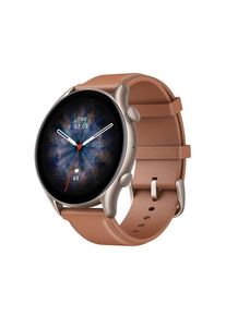 Smartwatch Huami Amazfit GTR 3 Pro, Display AMOLED 1.39inch, Bluetooth, GPS, Bratara piele, Waterproof 5 ATM, Android/iOS (Maro)