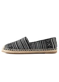 Minnetonka Espadrilles Damen schwarz, weiß Größe 36 Ethno-Muster