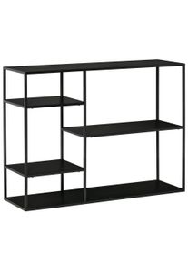 HOMCOM Shelf Bookshelf Storage Rack Filing Rack with 5 Open Shelves Kitchen Rack Metal Black 120 x 35 x 87.5 cm | Aosom Ireland