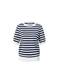 Tchibo - Sweter z delikatnej dzianiny - dla pań -rozmiar M 40/42 - kolor: biały/niebieski/w paski