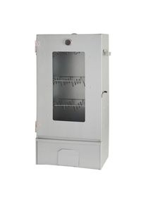 Atrigo Räucherofen , Grau , Metall , 44x80x28 cm , Hängeregale, Thermometer in der Tür, Tragegriffe, hitzebeständiges Gehäuse , Grills