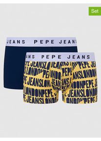 Pepe Jeans 2-delige set: boxershorts donkerblauw/geel - 27% | Maat: L