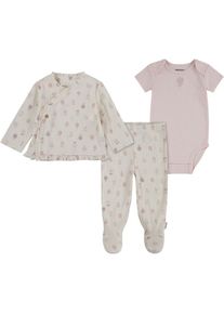 HUGGIES babywear , Erstausstattungspaket »HUGG BODYSUIT PANT SET«, mit Allover-Blümchenprint , HUGGIES EGGNOG , 2 (62) , 3-tlg. Baby Set bestehend...