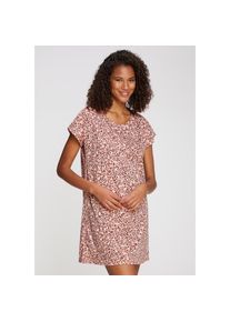 Vivance Dreams , Nachthemd, mit schönem Animalprint , rosa-schwarz-gemustert , N-Gr , 32/34 -N-Gr , 32/34 , Bigshirt mit Leoprint