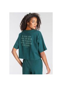 Lascana , Oversize-Shirt, mit Schriftzug auf dem Rücken , blau , 44/46 , 44/46 , Oversize T-Shirt mit Schriftzug auf dem Rücken