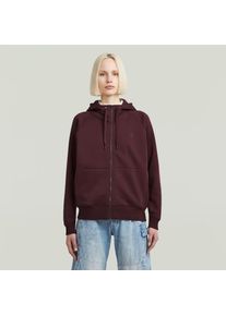 G-Star Raw G-STAR, Damen, Kapuzensweatjacke &raquo;Premium core 2.1 hdd zip thru&laquo; mit tonaler Logostickerei, maroon, XS (34), maroon, Sweatjacke von G-STAR