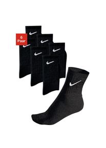 Nike , Sportsocken, (6 Paar), mit Fußfrottee , schwarz , S (34/37) , S (34/37) , Unisex-Sportsocken mit geripptem Schaft