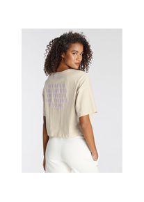 Lascana , Oversize-Shirt, mit Schriftzug auf dem Rücken , beige , 40/42 , 40/42 , Oversize T-Shirt mit Schriftzug auf dem Rücken