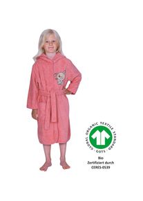 W&ouml;rner W&ouml;rner, Herren, Kinderbademantel &raquo;Hund&laquo; mit Stickerei, mit Taschen, maschinenwaschbar, trocknergeeignet, koralle, koralle, flauschige Frottierware