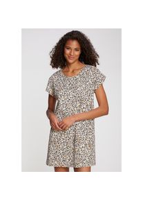 Vivance Dreams , Nachthemd, mit schönem Animalprint , beige-schwarz-gemustert , N-Gr , 32/34 -N-Gr , 32/34 , Bigshirt mit Leoprint