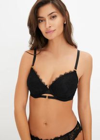 bonprix Biustonosz push-up na fiszbinach, czarny, 85