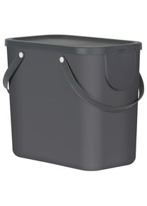 Rotho Abfallsammler , Anthrazit , Kunststoff , 25 l , 23.5x34x40 cm , Blauer Engel, Reach, DIN EN ISO 9001 , Küchen, Küchenausstattung, Abfallsysteme
