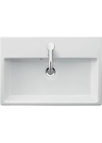 Duravit, Spülbecken, Waschtisch Compact VERO AIR o ÜL m HLB 600x400mm o Hahnloch weiss WG (Einbauspüle, 40 cm, 60 cm)