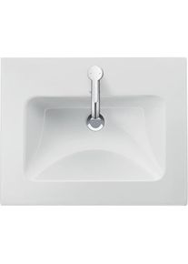 Duravit, Spülbecken, Möbelwaschtisch ME by Starck m ÜL m HLB 530x490mm 1 Hahnloch weiss WG (Unterbauspüle, 49 cm, 53 cm)