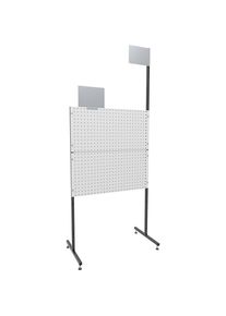 Organisations-Stellwand, stationär, 2 Lochbleche, 2 Glattbleche eurokraft pro