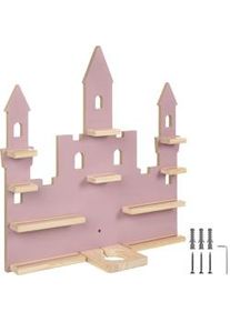 TecTake Estantería de pared MyLittleStory Princess Castle para hasta 22 Tonies rosa - 405328