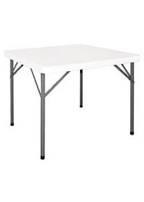 Mesa buffet Bolero cuadrada y plegable en color blanco 860x860x740mm
