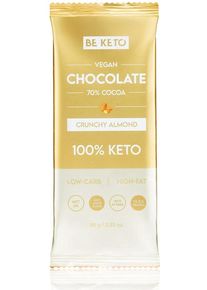 BeKeto Vegan Keto Chocolate + MCT Oil, 80 g Tafel, Crunchy Almond