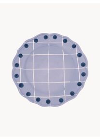 Bitossi Home Ręcznie malowany talerz duży Amalfi Różowy, Niebieski Glina Ø 27 cm