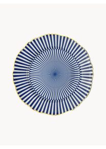 Bitossi Home Ręcznie wykonany talerz duży Abracadabra Biały, Niebieski Porcelana Ø 27 cm
