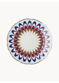 Bitossi Home Ręcznie wykonany talerz duży Abracadabra Biały, Niebieski Porcelana Ø 27 cm