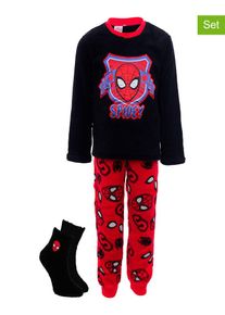 Spiderman 2-delige set: pyjama en sokken "Spiderman" zwart/rood - 65%