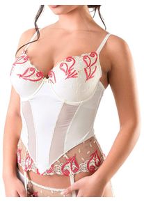 Valea Korset "Nadia" crème/rood - 55% | Maat: 70E |
