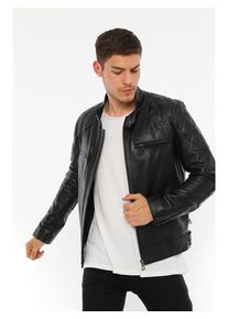 Basics & More Leren jas zwart - 74% | Maat: XL |