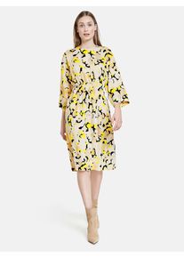 Taifun Jurk beige/geel/zwart - 71% | Maat: 44 |