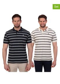 The Time of Bocha 2-delige set: poloshirts donkerblauw/crème - 79% |