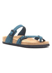 Comfortfusse Leren teenslippers donkerblauw - 62% | Maat: 35 |