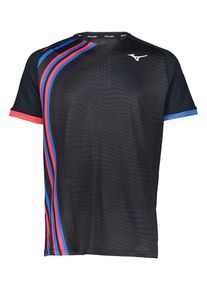 Mizuno Functioneel shirt "Shadow" zwart/blauw/rood - 66% | Maat: S |