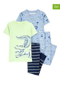 Carter's carter's 2-delige set: pyjama's groen/donkerblauw/lichtblauw - 18% |