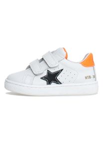 Naturino Leren sneakers "Pinn" wit/oranje - 62% | Maat: 32 |