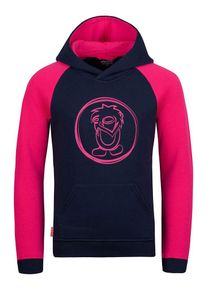 Trollkids Hoodie "Stavanger" donkerblauw/roze - 44% | Maat: 152 |
